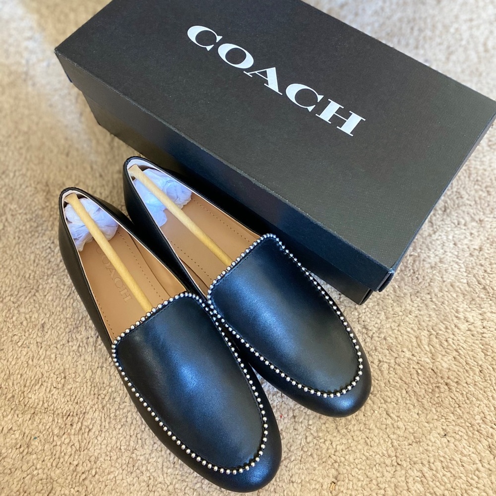 NIB Coach Harper Beadchain Leather Loafer Size 6.5